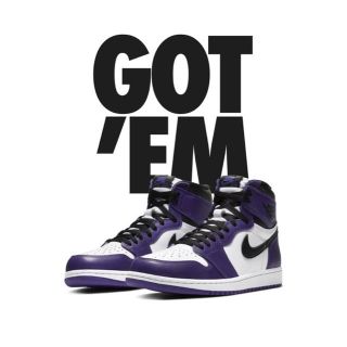 ナイキ(NIKE)のNIKE AIR JORDAN 1 COURT PURPLE US8.5(スニーカー)