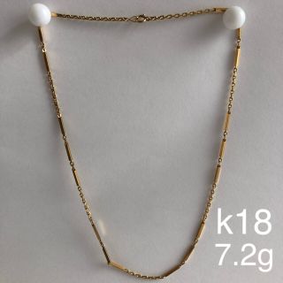 k18   YG ネックレス　7.2g  40cm 18金(ネックレス)