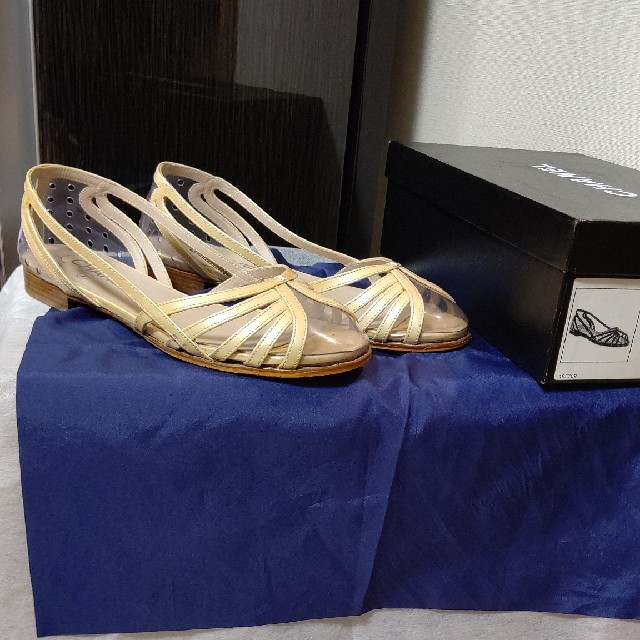 最終価格!CHANEL サンダル風パンプス ベージュ - ハイヒール/パンプス