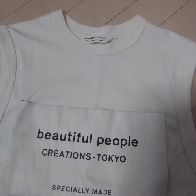 beautiful people(ビューティフルピープル)のビューティフルピープル　タンクトップ　ロゴ レディースのトップス(Tシャツ(半袖/袖なし))の商品写真