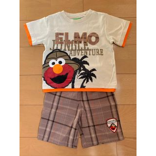 セサミストリート(SESAME STREET)のセサミストリート　100cm〜105cm  半ソデ　半ズボン　上下セット(Tシャツ/カットソー)