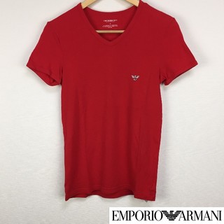 エンポリオアルマーニ(Emporio Armani)の美品 エンポリオアルマーニ 半袖Tシャツ レディース レッド サイズS(Tシャツ(半袖/袖なし))