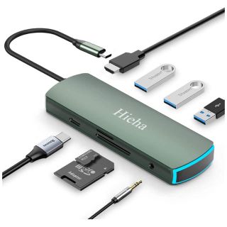 USB-Cハブ 8-in-1 Type c ハブ 4K HDMI高解像度(PC周辺機器)