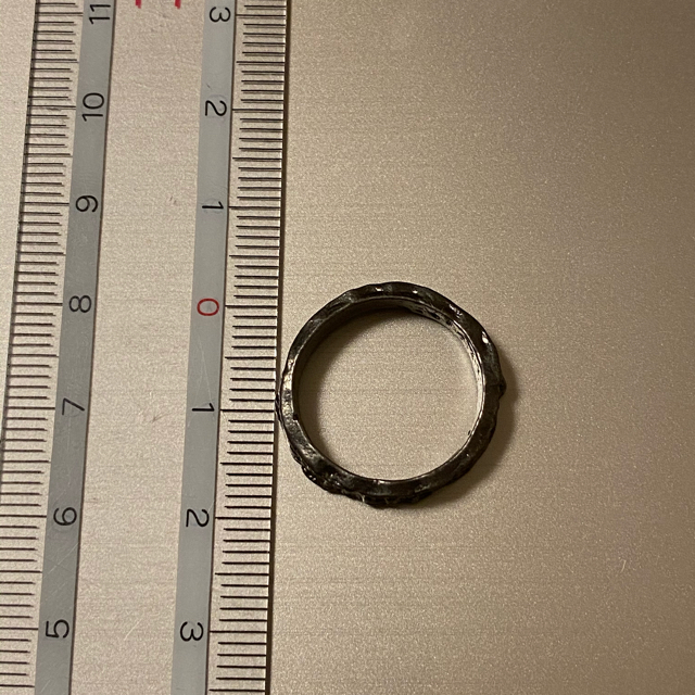 BLACK SILVER RAW RING 米製 メンズのアクセサリー(リング(指輪))の商品写真