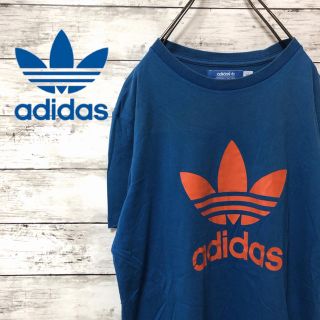 アディダス(adidas)の【古着】 adidas  Tシャツ ブルー(Tシャツ/カットソー(半袖/袖なし))