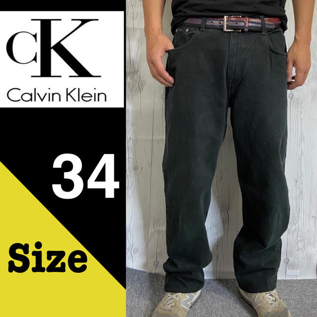 Calvin Klein(カルバンクライン)のカルバンクライン　ブラックデニムパンツ　34サイズ　1907 メンズのパンツ(デニム/ジーンズ)の商品写真