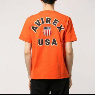 アヴィレックス(AVIREX)の新品 アヴィレックス  Tシャツ オレンジ M ロゴ 定番 人気 バーゲン(Tシャツ/カットソー(半袖/袖なし))