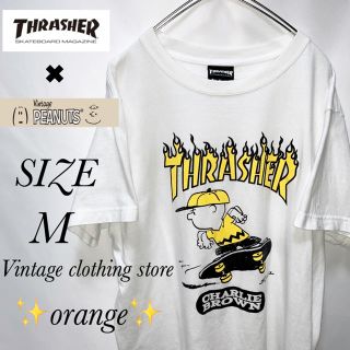 スラッシャー(THRASHER)の【希少】THRASHER✖︎PEANUTS 【限定】コラボ　Tシャツ　カットソー(Tシャツ/カットソー(半袖/袖なし))