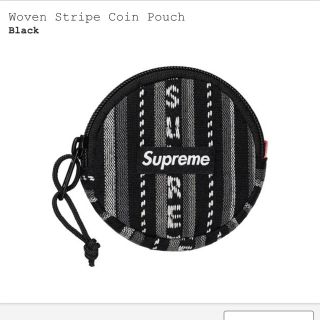 シュプリーム(Supreme)のWoven Stripe Coin Pouch black(コインケース/小銭入れ)