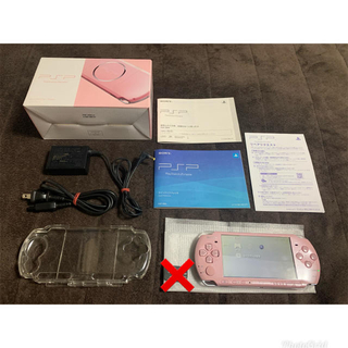 プレイステーションポータブル(PlayStation Portable)の専用出品　PSP-3000 ピンク　比較的良品　送料無料　①(携帯用ゲーム機本体)
