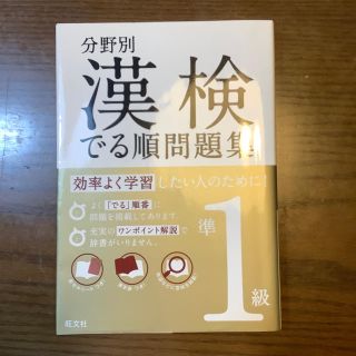 漢検でる順問題集 分野別 準１級(資格/検定)