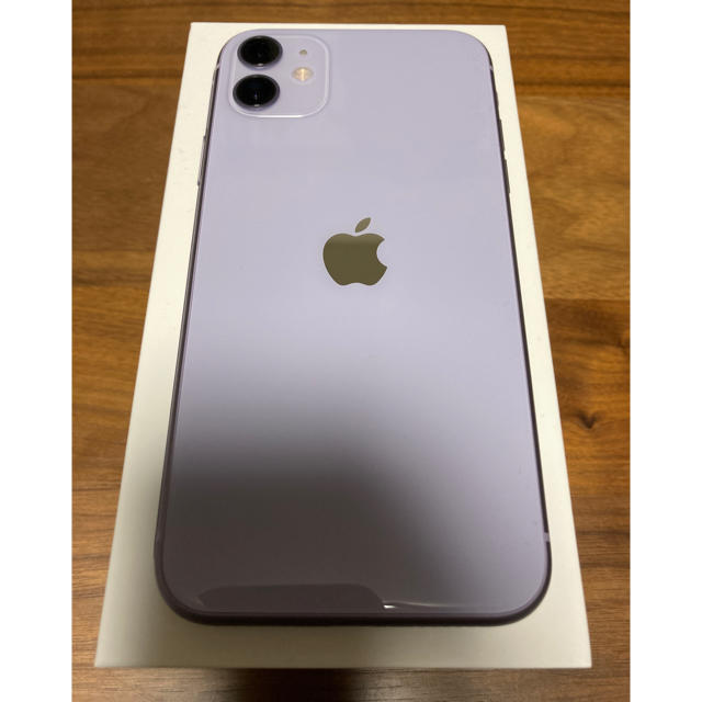 iPhone(アイフォーン)の【期間限定】iphone11 128GB simフリー パープル スマホ/家電/カメラのスマートフォン/携帯電話(スマートフォン本体)の商品写真