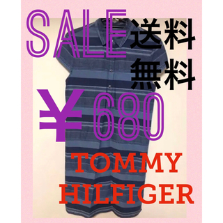 トミーヒルフィガー(TOMMY HILFIGER)の《値下げ!!680円》TOMMYHILFIGER⭐ボーダーワンピース⭐膝丈 (ひざ丈ワンピース)