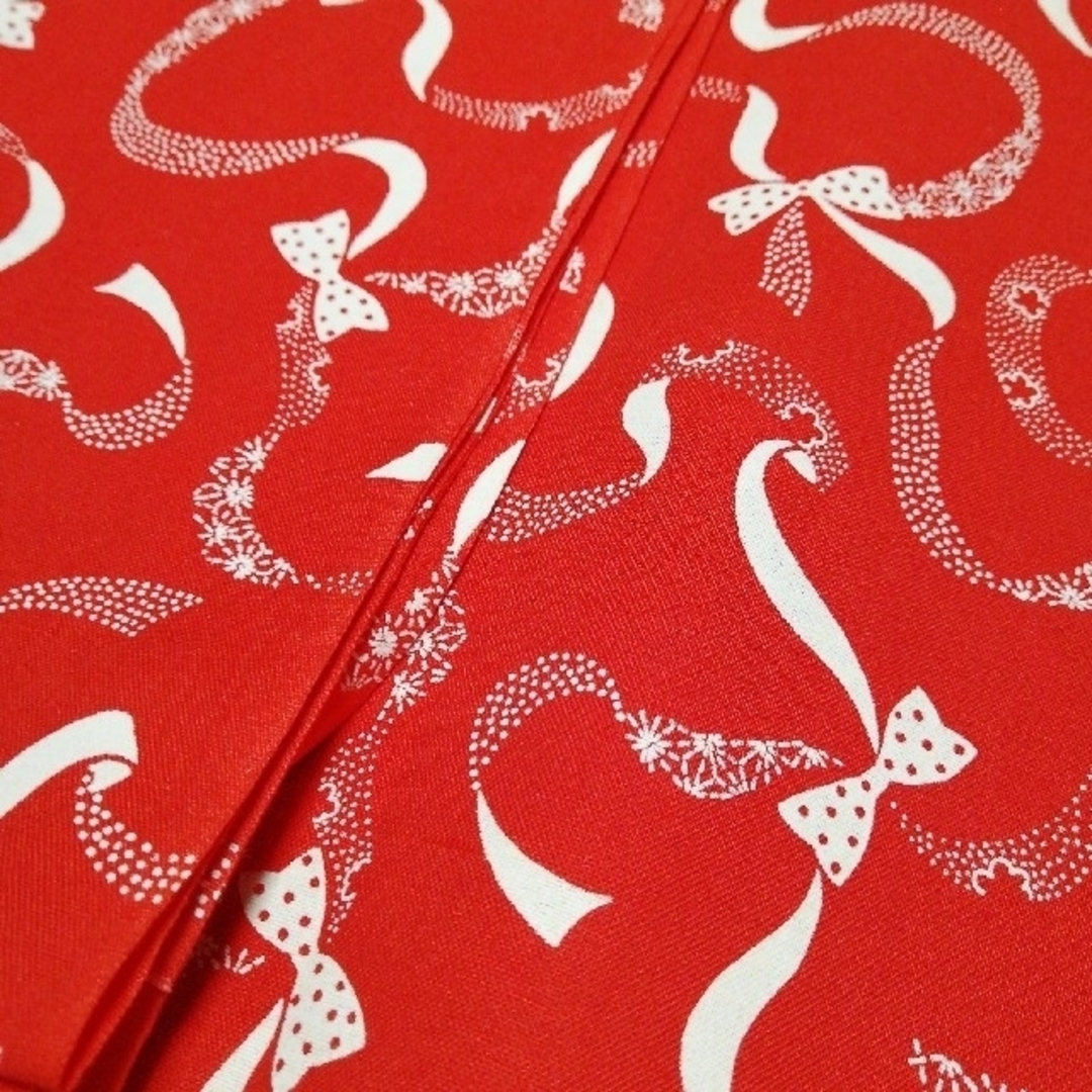 ❣️赤 ➕ 純白 ribbon の 生地 ハンドメイドの素材/材料(生地/糸)の商品写真