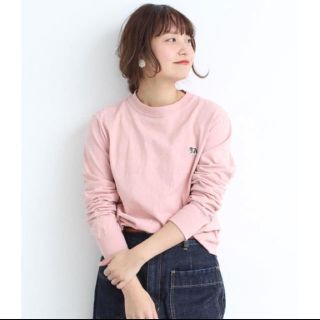 ドットアンドストライプスチャイルドウーマン(Dot&Stripes CHILDWOMAN)のブルドッグワッペン付きロンT(Tシャツ/カットソー(七分/長袖))