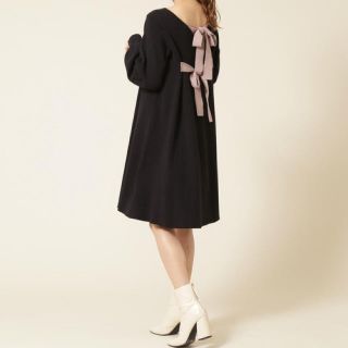 ジルバイジルスチュアート(JILL by JILLSTUART)のダブルリボンフレアワンピ(ひざ丈ワンピース)