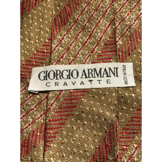 ジョルジオアルマーニ(Giorgio Armani)の【Giorgio Armani】美品　ネクタイ　光沢感あるストライプ(ネクタイ)