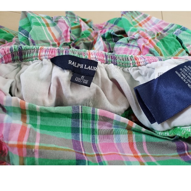 Ralph Lauren(ラルフローレン)のRALPH LAUREN　チェックフリルスカート120 キッズ/ベビー/マタニティのキッズ服女の子用(90cm~)(スカート)の商品写真