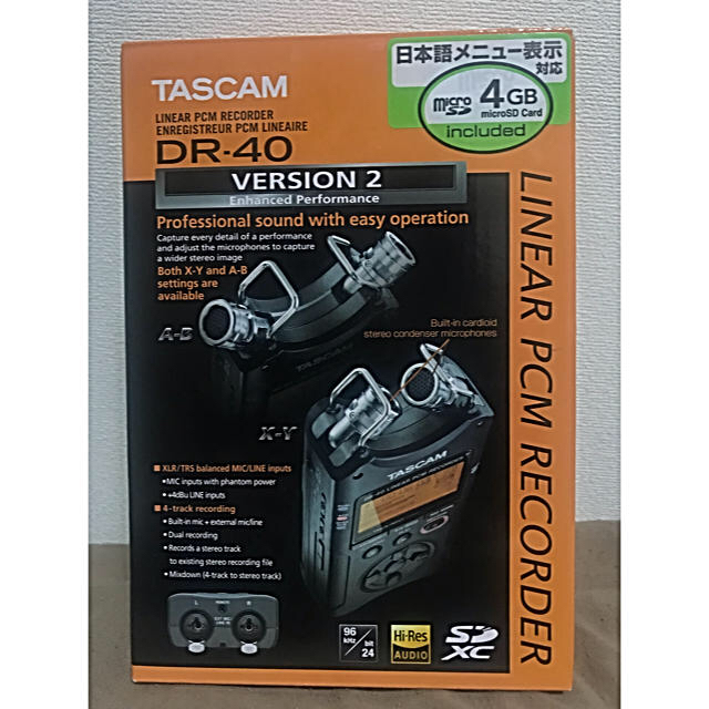 TASCAM リニアPCMレコーダー DR-40VERSION2 楽器のレコーディング/PA機器(その他)の商品写真