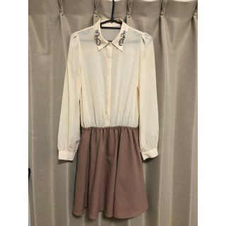 ジャイロ(JAYRO)の【美品】ジャイロ jayro ビジューワンピ ワンピース デート服(ひざ丈ワンピース)