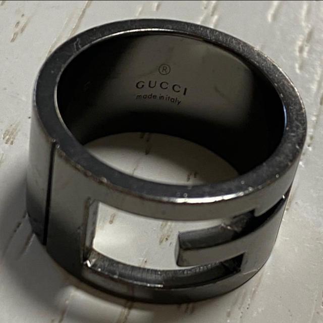 Gucci(グッチ)のGUCCI Gリング ブラック メンズのアクセサリー(リング(指輪))の商品写真