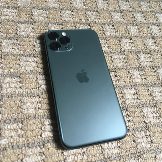 変更OK 【美品】 iphone 11 pro SIMフリー 64g ミッドナイトグリーン 