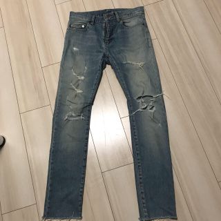 サンローラン(Saint Laurent)のサンローラン デストロイ スキニー デニム 28 【391659】【Y847M】(デニム/ジーンズ)