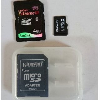 San Disk４GB　microSDカード１GB(その他)