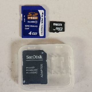 SDカード４GB　microSD1GB(その他)