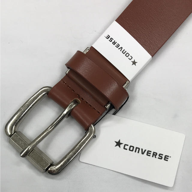 CONVERSE(コンバース)の新品  CONVERSE コンバース メンズ ベルト 本革 カジュアル 茶 メンズのファッション小物(ベルト)の商品写真