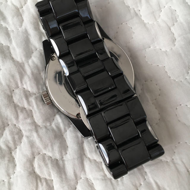 Emporio Armani(エンポリオアルマーニ)のEMPORIO ARMANI 腕時計　ブラック メンズの時計(腕時計(アナログ))の商品写真