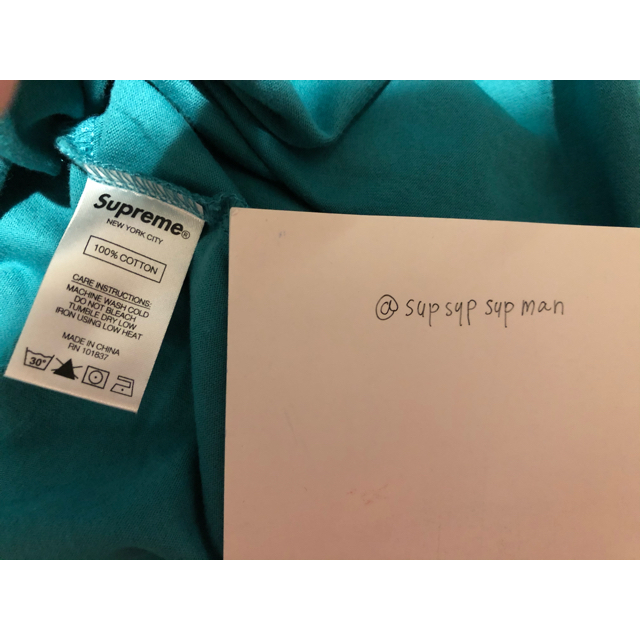 Supreme(シュプリーム)のsupreme Mesh Stripe Pocket box logo 緑　XL メンズのトップス(Tシャツ/カットソー(半袖/袖なし))の商品写真