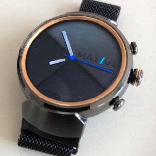 エイスース(ASUS)のASUS ZenWatch 3 充電器2個 金属ベルト WI503Q ブラウン(腕時計(デジタル))