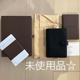 ルイヴィトン(LOUIS VUITTON)の未使用　ヴィトン 手帳　黒　エピ　LOUIS VUITTON(手帳)