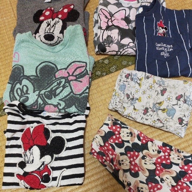 Disney(ディズニー)のミニーちゃん8枚セット130  キッズ/ベビー/マタニティのキッズ服女の子用(90cm~)(Tシャツ/カットソー)の商品写真