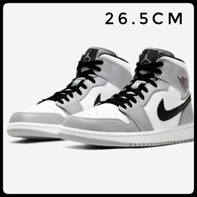 26.5cm AIR JORDAN 1 MID LIGHT SMOKE GREY