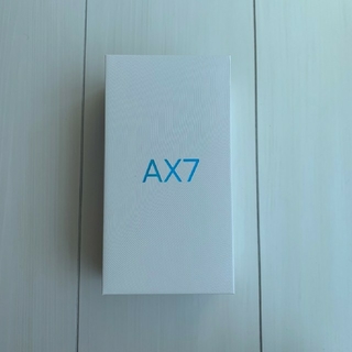アンドロイド(ANDROID)の新品未使用　OPPO AX7 ブルー(スマートフォン本体)