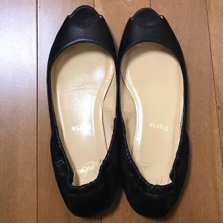 クリスチャンルブタン(Christian Louboutin)のクリスチャン ルブタン オープントゥ パンプス ブラック 約25.0cm(ハイヒール/パンプス)