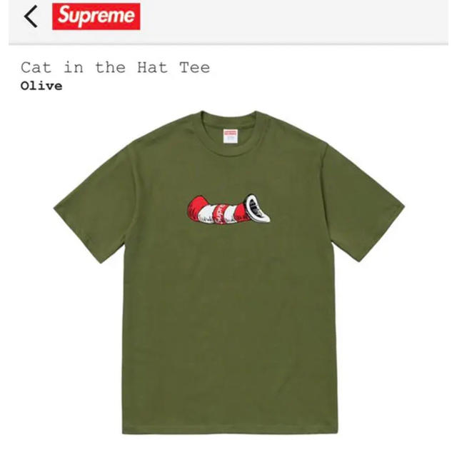 Supreme Cat In The Hat Tee サイズS 希少オリーブ