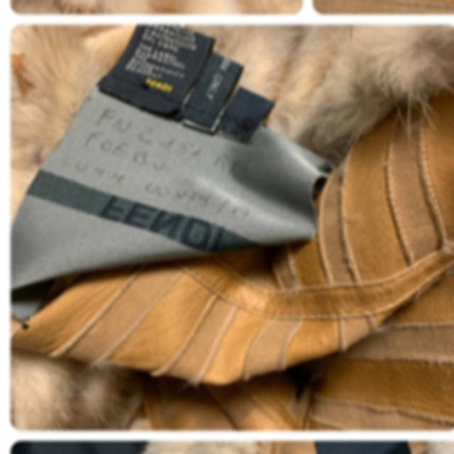 FENDI(フェンディ)の 美品FENDI chinchilla xリアルミンクx 本革 ファーコート40 レディースのジャケット/アウター(毛皮/ファーコート)の商品写真