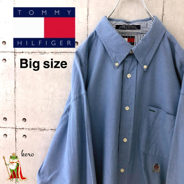 TOMMY HILFIGER(トミーヒルフィガー)の【激レア】90s オールドトミーヒルフィガー 刺繍マーク　オックスフォードシャツ メンズのトップス(シャツ)の商品写真