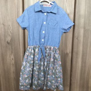 切替ワンピース☆キッズ☆女の子☆130cm(ワンピース)