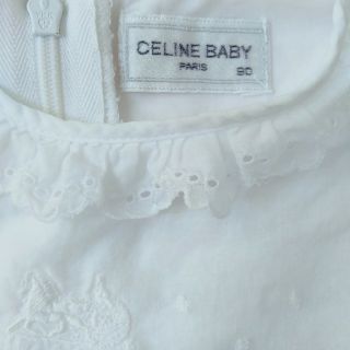 セリーヌ(celine)のCELINE　baby　白ワンピース　90cm(ワンピース)