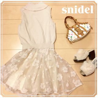 スナイデル(SNIDEL)のsnidel ノースリニットワンピース(ミニワンピース)