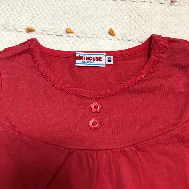 mikihouse(ミキハウス)のapple_life様専用　ミキハウス　チュニックワンピース　90cm キッズ/ベビー/マタニティのキッズ服女の子用(90cm~)(Tシャツ/カットソー)の商品写真