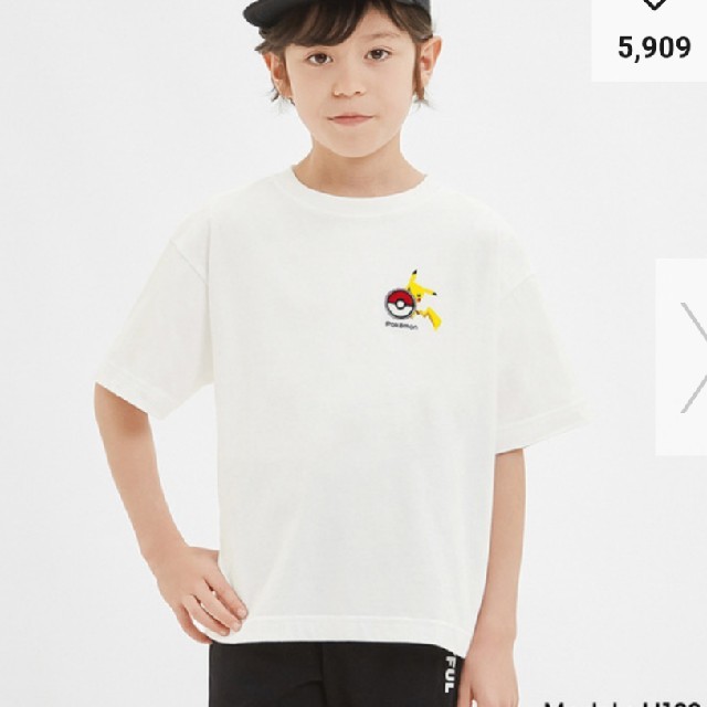 GU(ジーユー)のポケモン ピカチュウ Tシャツ キッズ 110 キッズ/ベビー/マタニティのキッズ服男の子用(90cm~)(Tシャツ/カットソー)の商品写真