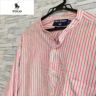 ポロラルフローレン(POLO RALPH LAUREN)のポロラルフローレン ビッグシャツ 古着 ピンク メンズ　大きめサイズ 2XL(シャツ)