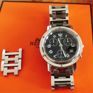 エルメス(Hermes)のHERMES エルメス クリッパークロノグラフ CL1.910 モモズ様(腕時計(アナログ))