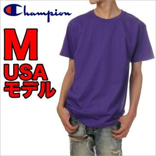 チャンピオン(Champion)の【訳あり】チャンピオン Tシャツ M 紫 USAモデル(Tシャツ/カットソー(半袖/袖なし))