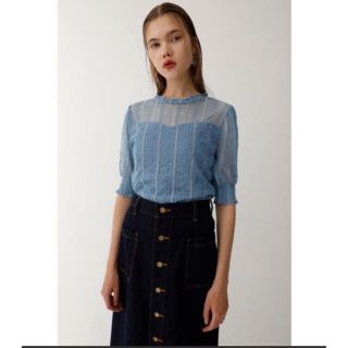 マウジー(moussy)のmoussy レーススリーブハーフT(Tシャツ(半袖/袖なし))